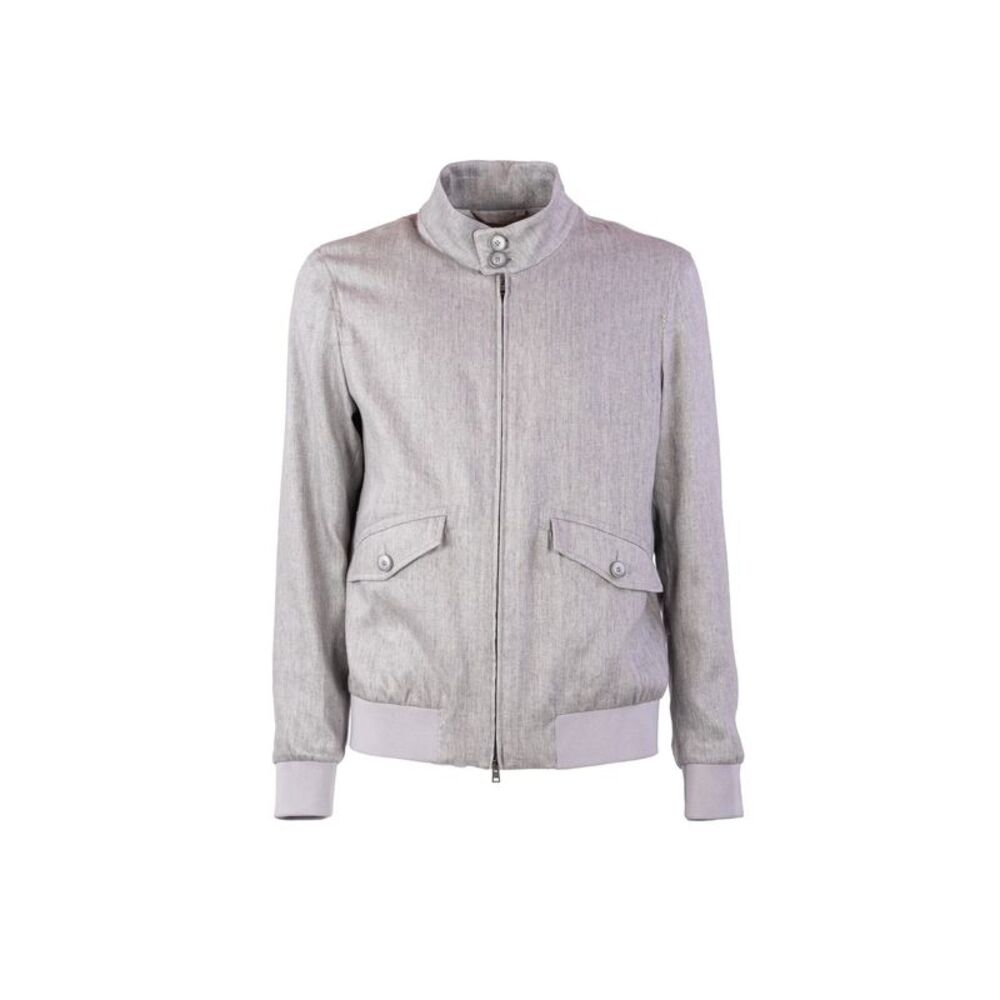 Herno Linen Bomber Jacket Men